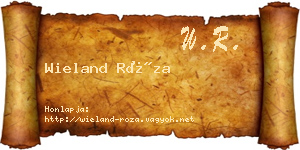 Wieland Róza névjegykártya